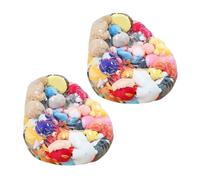 TSMORY Sacs de rangement surdimensionnés en PVC transparent pour couvertures et oreillers en peluche se convertit en pouf de soutien transparent