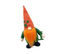 TSMORY Stpatricks Day Dwarf Stuffed Toy with Shamrocks Design Irish Clovers Figure Doll for Carnivals Holiday Decoration Plush Dwarf