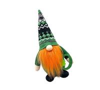 TSMORY Stpatricks Day Dwarf Stuffed Toy with Shamrocks Design Irish Clovers Figure Doll for Carnivals Holiday Decoration Plush Dwarf