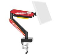 TSMORY Support de bureau rotatif inclinable modifiable pour écrans de 17" à 38" avec planificateur de câble intégré, support d'observation curviligne avec éclairage