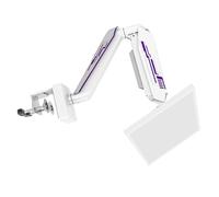 TSMORY Support de bureau rotatif inclinable modifiable pour écrans de 17" à 38" avec planificateur de câble intégré, support d'observation curviligne avec éclairage