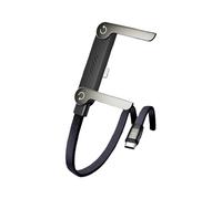 TSMORY Support pliable avec câble de charge rapide avec support de téléphone réglable pour une alimentation efficace et un divertissement double fonction cordon d'alimentation