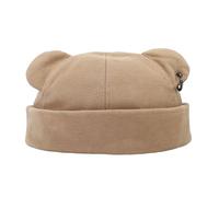 TSMORY Unisexe Chaud Épais Hiver Casquettes Sans Bord Avec Belle Oreille D'Ours Mode Street Dancing Chapeau Tête De Mort Chapeau Pour Femme Fille, kaki, XS-XXL