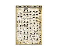 TSNKNP Ashtanga Vinyasa Yoga Primary Series Poster décoratif sur toile pour salon, chambre à coucher, art mural, impression photo, moderne, décoration de salle familiale, 60 x 90 cm