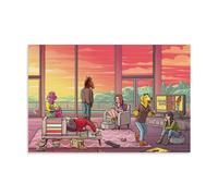TSNKNP Bojack Horseman All Members Poster décoratif sur toile pour salon, chambre à coucher, décoration murale moderne pour chambre familiale (30 x 45 cm)