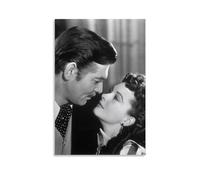 TSNKNP Clark Gable Vivien Leigh Star Poster décoratif sur toile, art mural, pour salon, chambre à coucher, impression photo, moderne, décoration de salle familiale, 30 x 45 cm