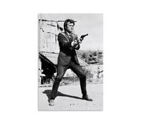 TSNKNP Clint Eastwood Dirty Harry Movie Poster décoratif sur toile pour salon, chambre à coucher, art mural, impression photo, moderne, décoration de salle familiale, 60 x 90 cm