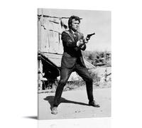 TSNKNP Clint Eastwood Dirty Harry Movie Poster décoratif sur toile pour salon, chambre à coucher, art mural, impression photo, moderne, décoration de salle familiale, 20 x 30 cm