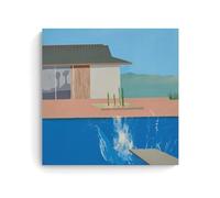 TSNKNP David Hockney The Splash Poster décoratif sur toile pour salon, chambre à coucher, art mural, impression d'image moderne, décoration de salle familiale, 30 x 30 cm