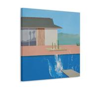TSNKNP David Hockney The Splash Poster décoratif sur toile pour salon, chambre à coucher, art mural, impression photo, moderne, décoration de salle familiale, 60 x 60 cm