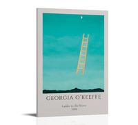TSNKNP Georgia O Keeffe Ladder to The Moon Art Poster décoratif sur toile pour salon, chambre à coucher, art mural, impression photo, moderne, décoration de salle familiale, 60 x 90 cm