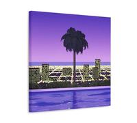 TSNKNP Hiroshi Nagai City Night Poster décoratif sur toile pour salon, chambre à coucher, art mural, impression d'image moderne, décoration de salle familiale, 60 x 60 cm