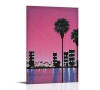 TSNKNP Hiroshi Nagai River and City Poster décoratif sur toile Art mural pour salon, chambre à coucher, art mural, impression d'image moderne, décoration de salle familiale, 50 x 75 cm