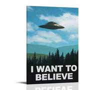 TSNKNP I Want to Believe Art Poster Peinture décorative sur toile pour salon, chambre à coucher, art mural, impression d'image moderne, décoration de salle familiale, 30 x 45 cm