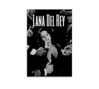 TSNKNP Lana Del Rey Poster noir et blanc - Peinture décorative sur toile pour salon et chambre à coucher - Décoration moderne de chambre familiale - 30 x 45 cm
