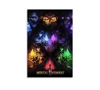 TSNKNP Mortal Kombat Anime Fan Art Poster Peinture décorative sur toile Art mural pour salon, chambre à coucher, art mural, impression d'image moderne, décoration de salle familiale, 40 x 60 cm