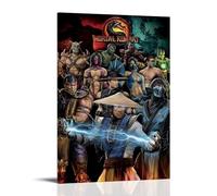TSNKNP Mortal Kombat Cartoon Fan Art Poster Peinture décorative sur toile Art mural pour salon, chambre à coucher, art mural, impression d'image moderne, décoration de salle familiale, 40 x 60 cm
