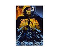TSNKNP Mortal Kombat Poster de dessin animé Peinture décorative sur toile Art mural pour salon, chambre à coucher, art mural, impression d'image moderne, décoration de salle familiale, 40 x 60 cm