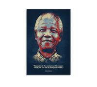 TSNKNP Nelson Mandela Fanart Poster décoratif sur toile, art mural, pour salon, chambre à coucher, impression murale, moderne, décoration de salle familiale, 30 x 45 cm