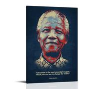 TSNKNP Nelson Mandela Fanart Poster décoratif sur toile pour salon, chambre à coucher, art mural, impression photo moderne, décoration de salle familiale, 60 x 90 cm