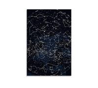 TSNKNP Poster astronomique Constellation Peinture décorative sur toile Art mural pour salon, chambre à coucher, art mural, impression d'image moderne, décoration de salle familiale, 30 x 45 cm