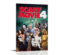 TSNKNP Scary Movie Lot de 4 posters décoratifs sur toile pour salon, chambre à coucher, art mural, impression d'image moderne, décoration de salle familiale, 60 x 90 cm