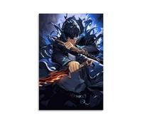TSNKNP Solo Leveling Sung Jinwoo Art Poster décoratif sur toile pour salon, chambre à coucher, impression murale, moderne, pour salle familiale, 20 x 30 cm