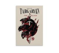 TSNKNP Targaryen Poster Fire and Blood Peinture décorative sur toile Art mural pour salon, chambre à coucher, art mural, impression d'image moderne, décoration de salle familiale, 50 x 75 cm