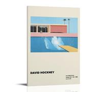 TSNKNP The Bigger Splash David Hockney Poster Peinture décorative sur toile Art mural pour salon, chambre à coucher, art mural, impression d'image moderne, décoration de salle familiale, 60 x 90 cm