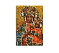 TSNKNP The Black Madonna of Częstochowa Poster Peinture décorative sur toile Art mural pour salon, chambre à coucher, art mural, impression d'image moderne, décoration de salle familiale, 60 x 90 cm