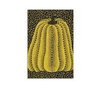 TSNKNP Yayoi Kusama Poster citrouille jaune Peinture décorative sur toile Art mural pour salon, chambre à coucher, art mural, impression d'image moderne, décoration de salle familiale, 30 x 45 cm