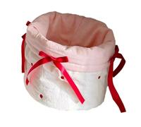 TsoLay 1 PC Doux Tissu Panier de Rangement de Bureau en Tissu pour la Chambre Cylindre de Rangement en Tissu pour la Chambre pour L'Organisation du Désordre Rouge