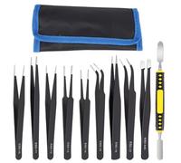 TsoLay 10pcs Précision ESD Twezers Set Précision ESD Tweezers Set pour L'Électronique, la Réparation de