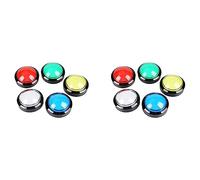 TsoLay 10X Boutons D'Arcade 60mm Dôme 2,36 Pouces LED Bouton Poussoir avec Micro-Interrupteur pour Console de Jeux Vidéo de Machine D'Arcade