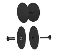 TsoLay 2 Ensembles de Plaque de Recouvrement de Trou de Porte 2-5/8" de Diamètre Plaque de Recouvrement Ronde pour Serrure à Pêne Dormant pour la Sécurité Domestique en Noir