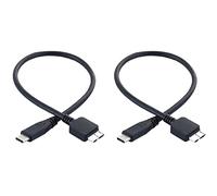 TsoLay 2X Câble de Disque Dur, Câble de Données USB 3.1 Type-C Mâle Vers USB 3.0 Micro-B Mâle pour Téléphone Tablette