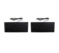 TsoLay 2X Clavier Bilingue Anglais/Arabe Filaire de Qualité pour Tablette/PC sous/Ordinateur Portable/iOS/Android