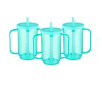 TsoLay 3 Pcs 12 Oz Tasses en Plastique en Plastique pour Adultes, Tasses D'Épreuves pour Les Patients Atteints de Dysphagie Handicapée à L'Hôpital Âgé