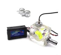 TsoLay 3 Voies Débitmètre Thermomètre Universel LED pour Système de Refroidissement par Eau, Refroidisseur Liquide pour Ordinateur, Radiateur Informatique Vert