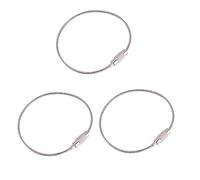 TsoLay 3Pcs Vis en Acier Inoxydable Verrouillage Keychain Porte-Cles Cable Accessoire Exterieur