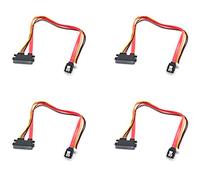 TsoLay 4X Câble d'alimentation de Données de Disque Dur Intégré Câble d'alimentation de Données 4 Pin et SATA 3.0 Mâle vers SATA 22 Pin (7 + 15 Pin)