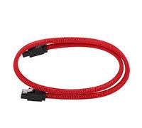 TsoLay 50cm Sata 3.0 III Sata3 7Broches Câble de Données Câbles Ssd 6Gb / S Câble de Données pour Disque Dur avec Gaine en Nylon avec Disque Dur Et Version Gainée de Nylon (Rouge)