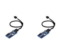 TsoLay 9Pin USB Header Mâle 1 à 2/4 Extension Câble Carte Bureau 9Pin USB HUB USB 2.0 9 Broches Connecteur Adaptateur 30cm 2PCS