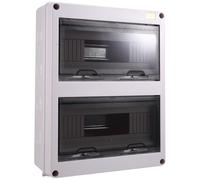 TsoLay Boîtier de Jonction Étanche HT Series 24WAY PC IP65 Boîte de Distribution en Plastique ABS pour L'Extérieur de L'Alimentation Électrique Électronique de Puissance avec Rail DIN pour Disjoncteur