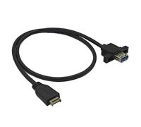 TsoLay Câble D'Extension de Panneau Type-E vers USB 3.2 GEN2 10 Gbit/S Connecteur USB3.2 Type-A avec Trou de Vis pour Ordinateur de Bureau