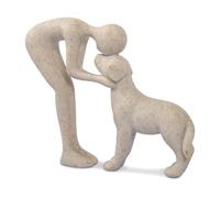 TsoLay Chien et Homme de Statue Cadeau de Mémoire pour Les Amateurs de Compagnie pour Le Bureau, la Chambre