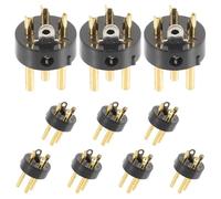 TsoLay Connecteur Plaqué Or 10pcs 10pack Connecteur Plaqué Or à 3 Broches pour Microphone KTV Adaptateur de Conversion Audio Conférencier Microphone Accessoires