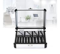 TsoLay Ensemble de 18 Prismes Ophtalmiques Optiques, Kit de Haute Précision avec Boîte en Aluminium, Tolérance ±0,05mm, Inspection et Évaluation des Déviations Oculaires pour Centres d'Optométrie