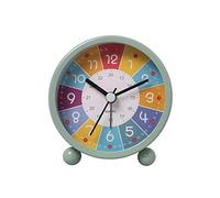TsoLay Horloge Murale éDucative pour Le Temps d'apprentissage des Enfants, Horloge DéCorative Silencieuse sans -Tac pour Salles de Classe ou Chambres à Coucher Vert