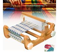 TsoLay Kit De Métier À Tisser en Bois De Table, Machine À Tisser Multi-activités pour Tricot Et Loisirs Créatifs, Densité Ajustable/Largeur De Tissage Maximale De 20 Cm, pour Sets De Table